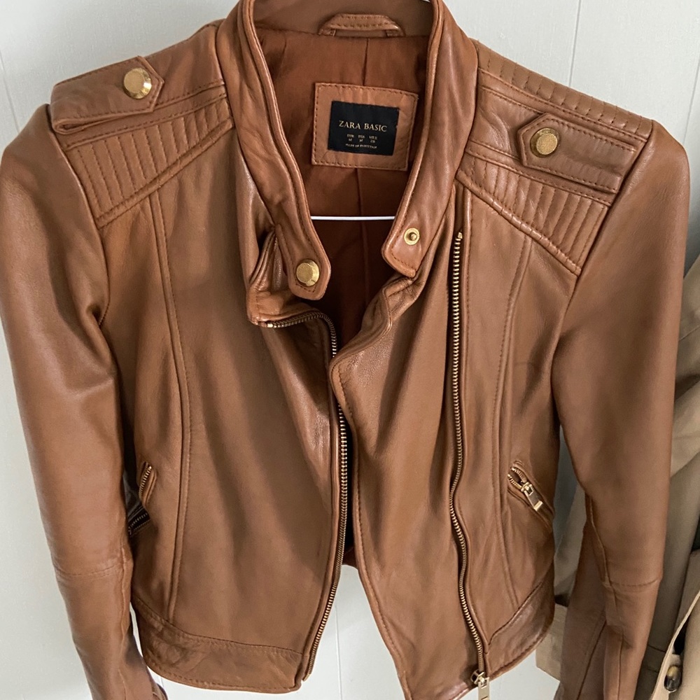 Zara leather jacket